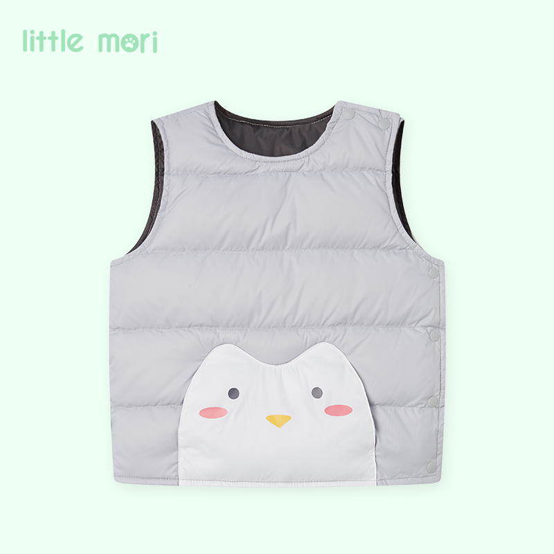 【119元】丽婴房Little mori男女宝宝羽绒背心白鸭绒冬季儿童马甲