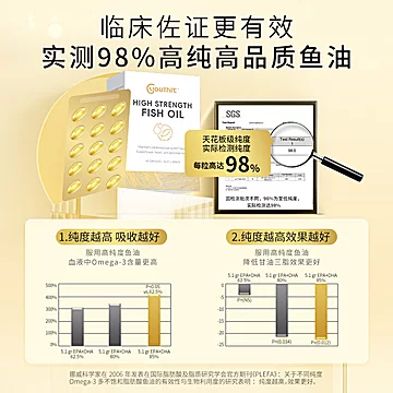 澳洲优思益深海鱼油软胶囊96%高纯度Omega3[40元优惠券]-寻折猪