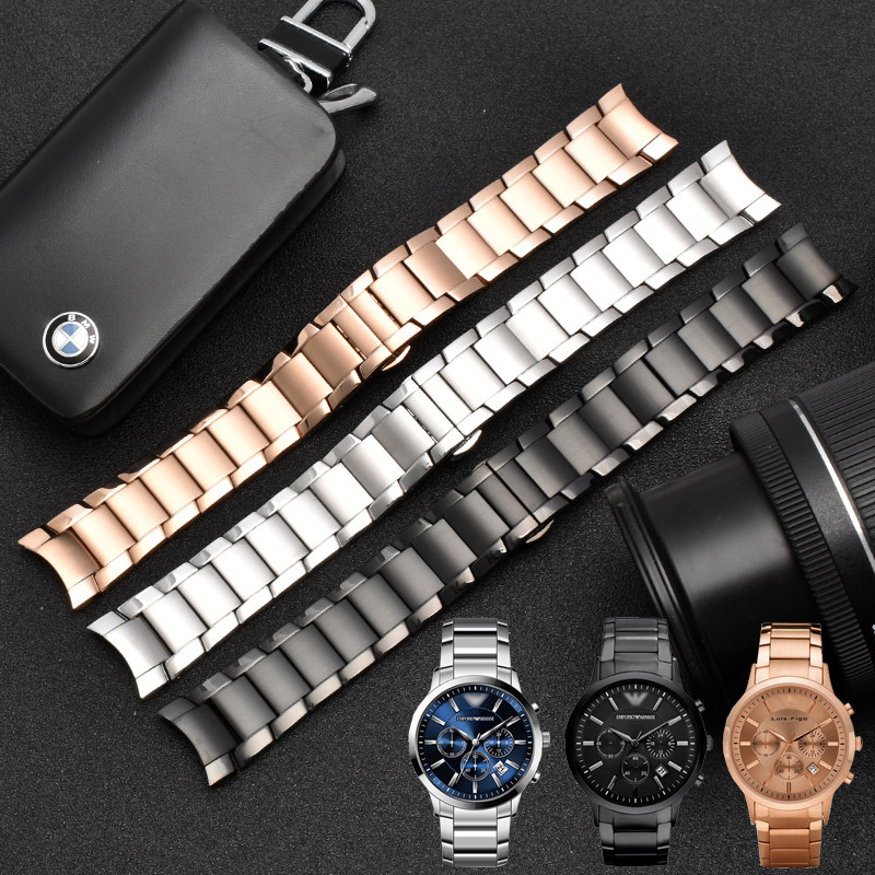 适配阿玛尼原装款式22mm钢带表带 每刻佳手表配件