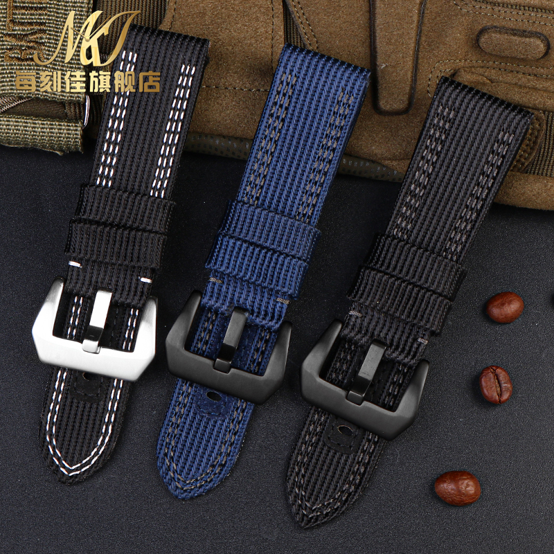 尼龙真皮沛纳海pam00984 985手表带 每刻佳手表配件