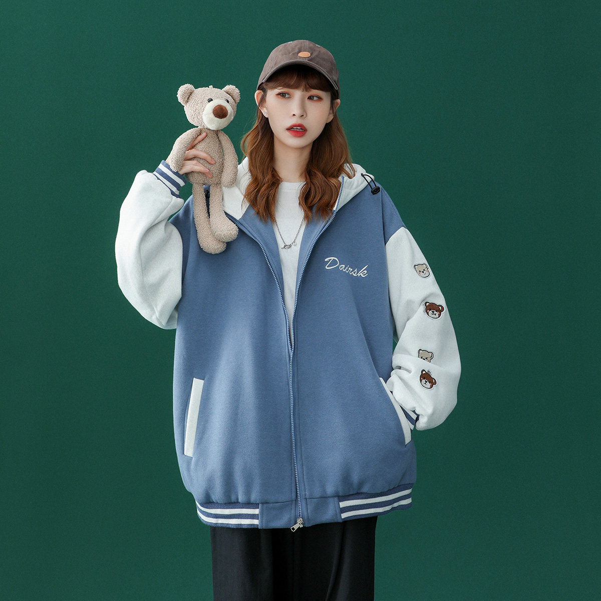 连帽春秋季短款棒球服ins韩版夹克 瑞帝驰短外套