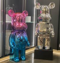 Light Extravagant Plated Violent Bear Floor Big Swing Piece Creative Living Room TV Cabinet Home Decoration Large Cartoon Deposit Money Pot