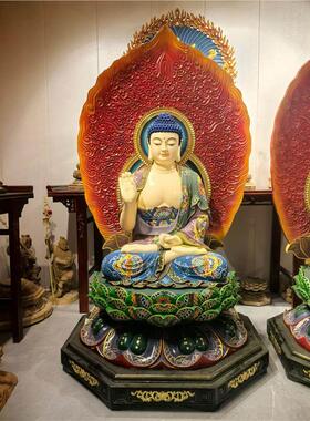 现货木雕释迦牟尼佛像家用