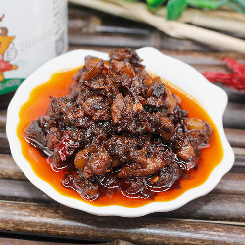 龙泽大罐装香辣牛肉酱400g*1瓶装辣椒下饭酱下饭菜拌面酱商用不辣 - 图1