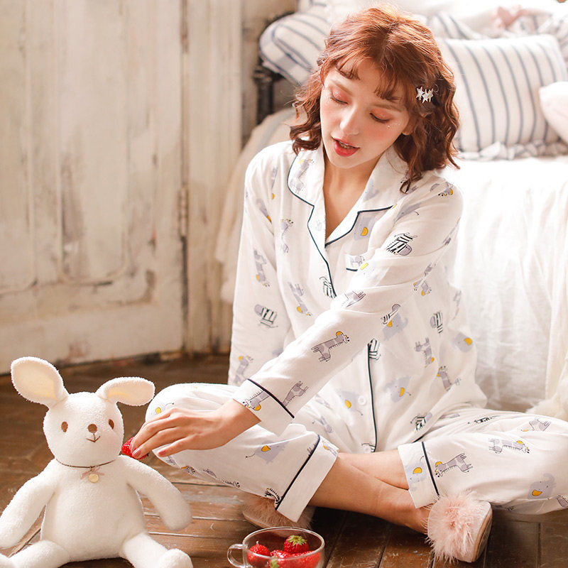 夏薄款月子服棉纱纯棉产后8七睡衣 梦蜜outlets店家居服套装