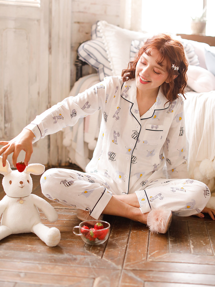 夏薄款月子服棉纱纯棉产后8七睡衣 梦蜜outlets店家居服套装