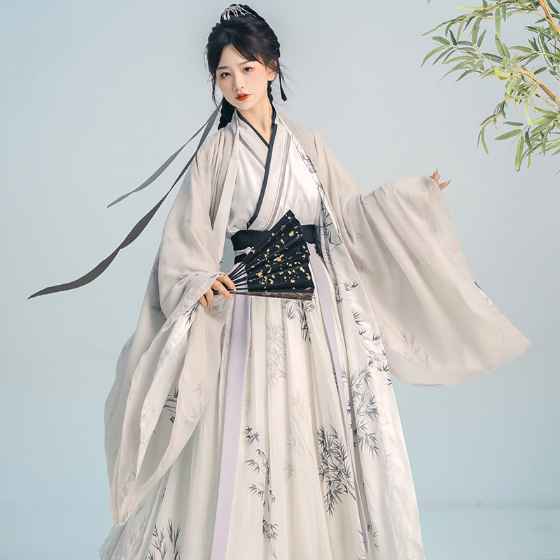 古装宋制汉服女秋季款广袖流仙汉元素齐腰襦裙超仙魏晋国风大袖衫_虎窝淘