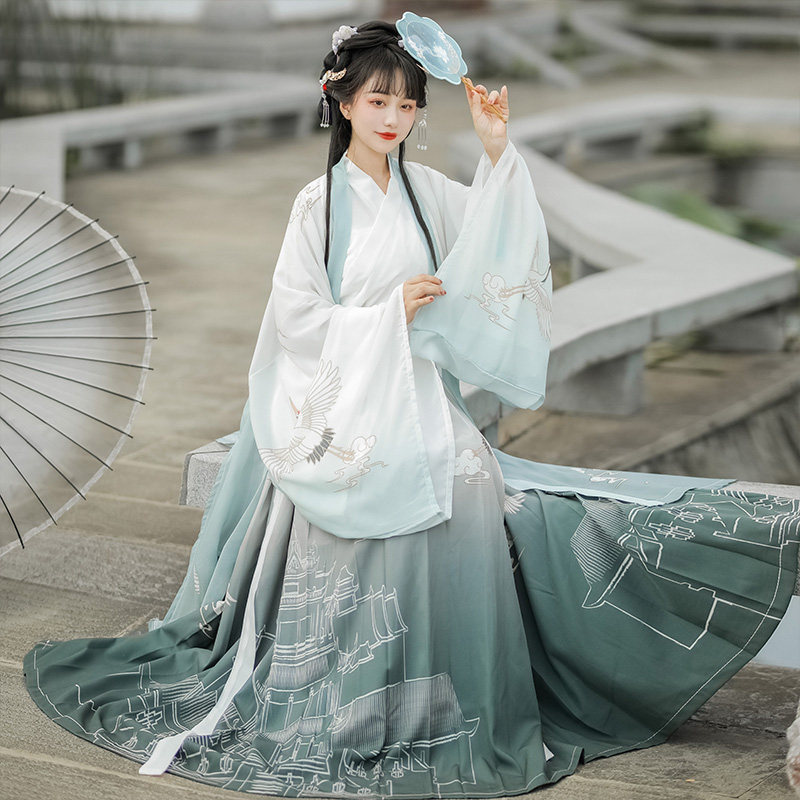 淡雅古装女夏秋季中国风原创衫汉服 悦依瑞汉服