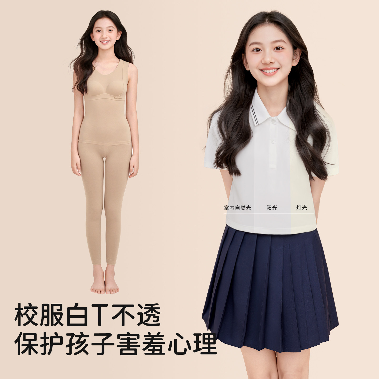 少女加绒保暖背心带胸垫初高中生青少年德绒厚内衣女童发育期文胸,淘宝优惠券,粉丝福利购,淘宝优惠卷