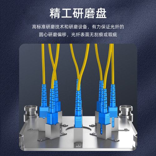 博雁翔光纤跳线SC-SC/ST/LC/FC电信级单模光纤跳线单芯尾纤千兆万兆光纤线延长线方转方转圆1m3m5m10m15m20米 - 图3