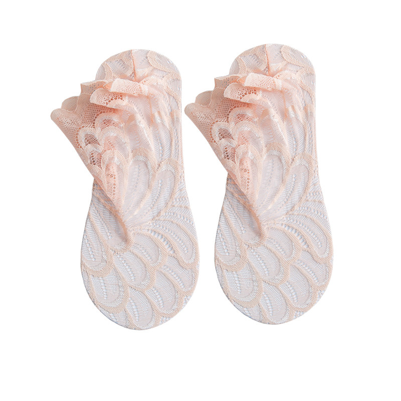 倩沫春夏孔雀纹网纱蕾丝花边丝袜 倩沫短袜/打底袜/丝袜/美腿袜