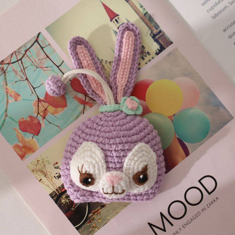 经典卡通毛线编制钥匙包 女生可爱动漫钥匙保护套 兔子小熊抽拉款,淘宝优惠券,粉丝福利购,淘宝优惠卷