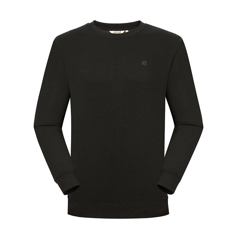 LAFUMA乐飞叶户外通勤休闲运动华夫格卫衣男套头圆领上衣打底长T,淘宝优惠券,粉丝福利购,淘宝优惠卷