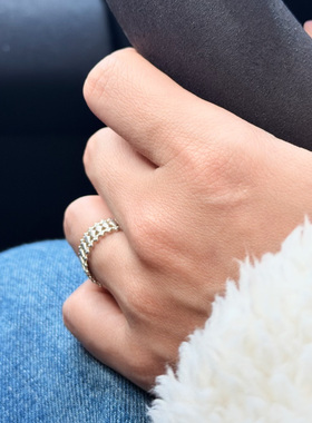 唯寺S925银开口可调轻奢戒指