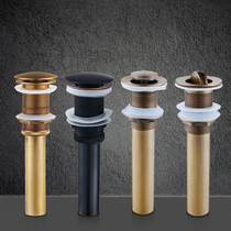 Total Copper Decanter Washbasin Mushroom Head Large Bounce Launching Accessories Washbasin Washbasin Terrace Basin Down Tap Black