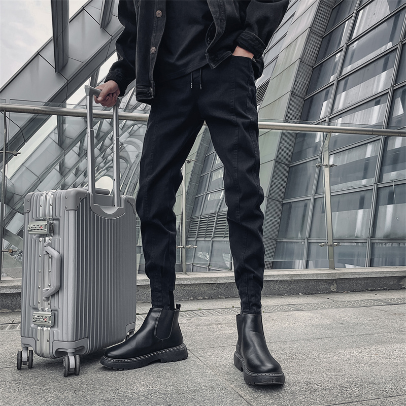 潮牌男士痞帅薄款韩版潮流休闲裤 弘号牛仔裤