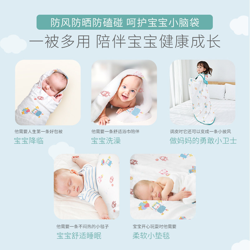 piloo匹鲁包被婴儿春夏抱被盖毯 匹鲁婴童抱被/抱毯