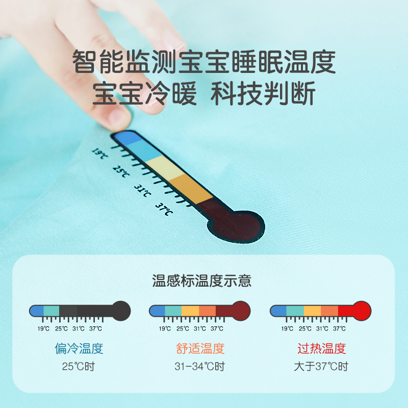 匹鲁婴儿睡袋恒温四季可用新生儿春秋夹棉儿童防踢被子