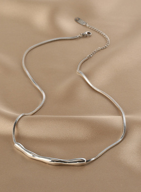 花迹钛钢不掉色项链女