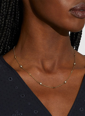 蔻驰经典水晶珍珠项链