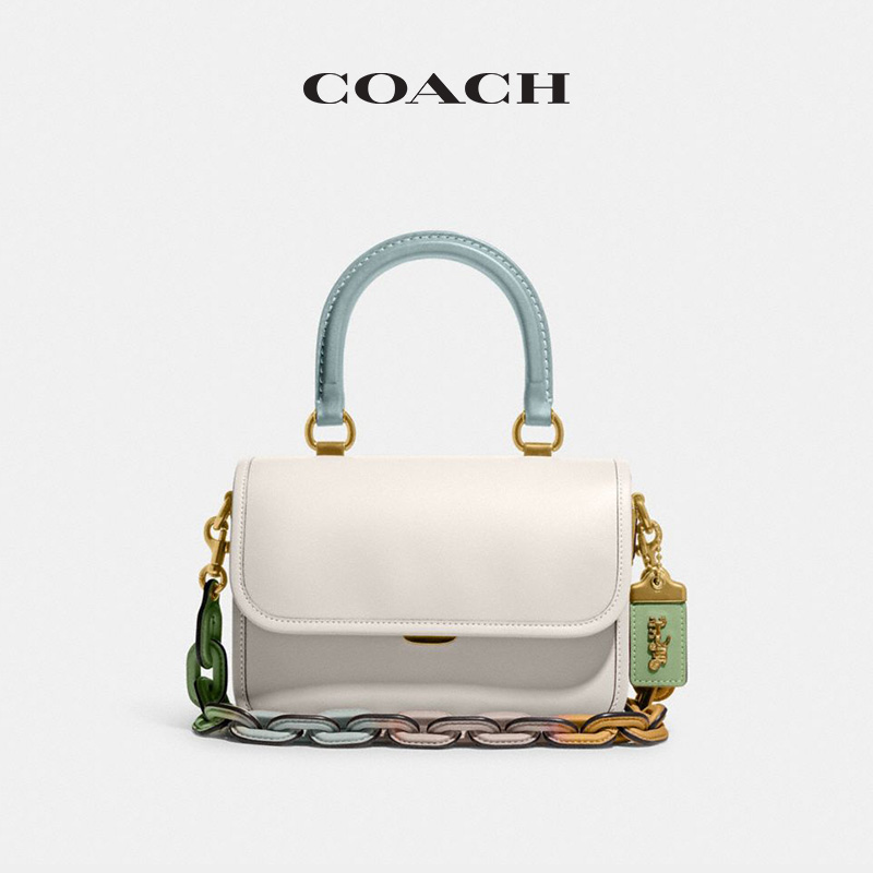 COACH/蔻驰女士拼色ROGUE顶部手柄手袋斜挎包手提包 - 图0