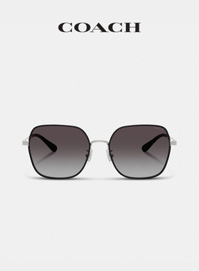 COACH/蔻驰女士金属细方形框太阳眼镜