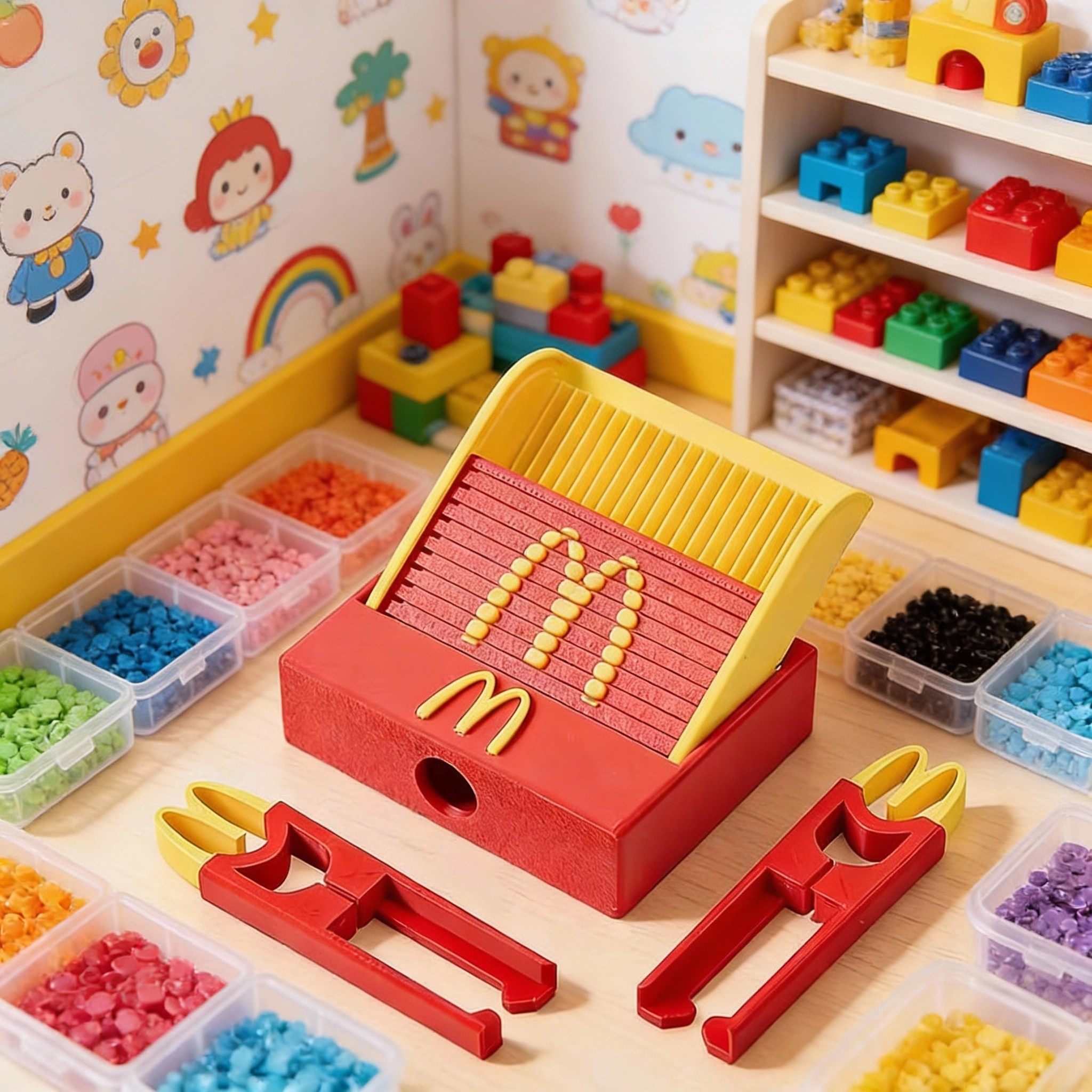 泡芙家3D打印麦门拼豆铲快速拼豆笔铲豆盒丝滑不卡麦当豆铲劳双针,淘宝优惠券,粉丝福利购,淘宝优惠卷