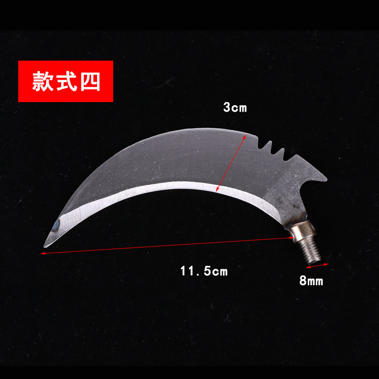水草镰刀爪刀钓鱼割草刀水草耙子钓鱼割草器抄网杆用钓鱼水草刀头