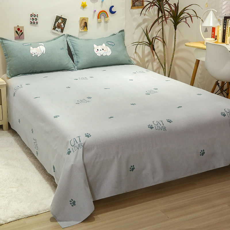 秋冬四件套水洗棉床单单人宿舍被子 彩娅床品套件/四件套/多件套