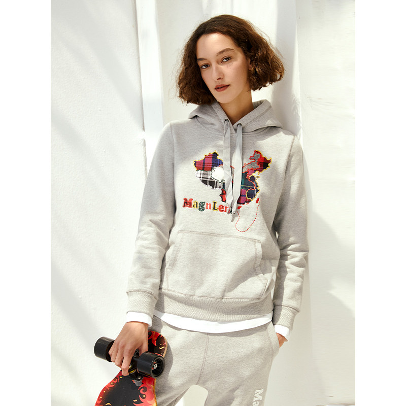 magnlens地图连帽潮ins薄款卫衣 magnlens卫衣/绒衫