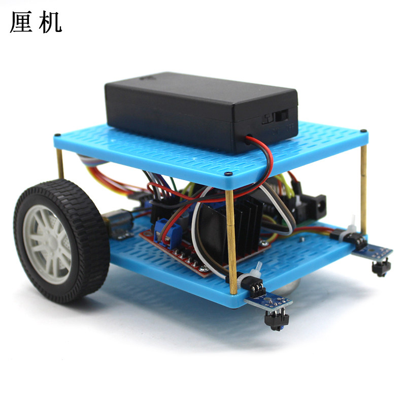 条孔板巡线1号(蓝色)创客智能小车 厘机电子专用材料