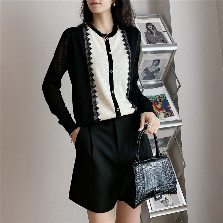 蕾丝拼接衬衫薄款套头2021打底衫 洁卉娜衬衫