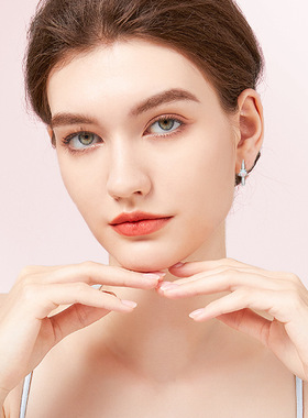 新款简约百搭s925纯银耳环时尚通勤单石白色澳宝耳饰品