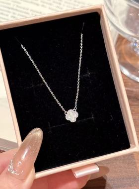 四叶花饰品时尚精美锁骨链轻奢高级感首饰小众百搭项链