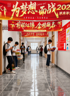 中考高考教室励志冲刺标语横幅