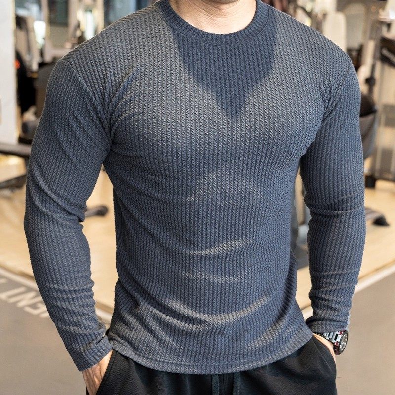 2025秋冬男士运动健身长袖潮流蛇纹T恤上衣跑步训练服圆领打底衫,淘宝优惠券,粉丝福利购,淘宝优惠卷