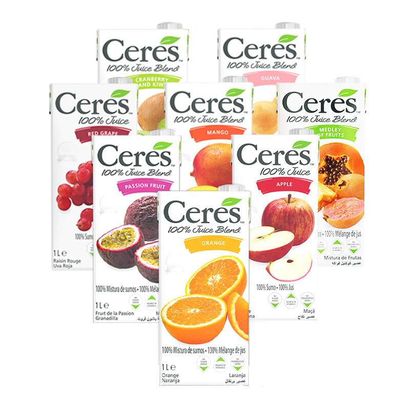 ceres南非进口1l*4 千谷食品纯果蔬汁