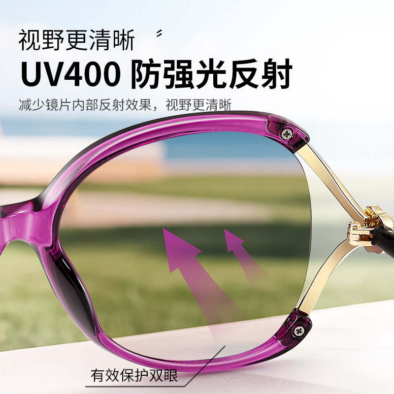 时尚洋气墨镜女款2025新款高级感品牌偏光防晒太阳镜眼镜防紫外线,淘宝优惠券,粉丝福利购,淘宝优惠卷
