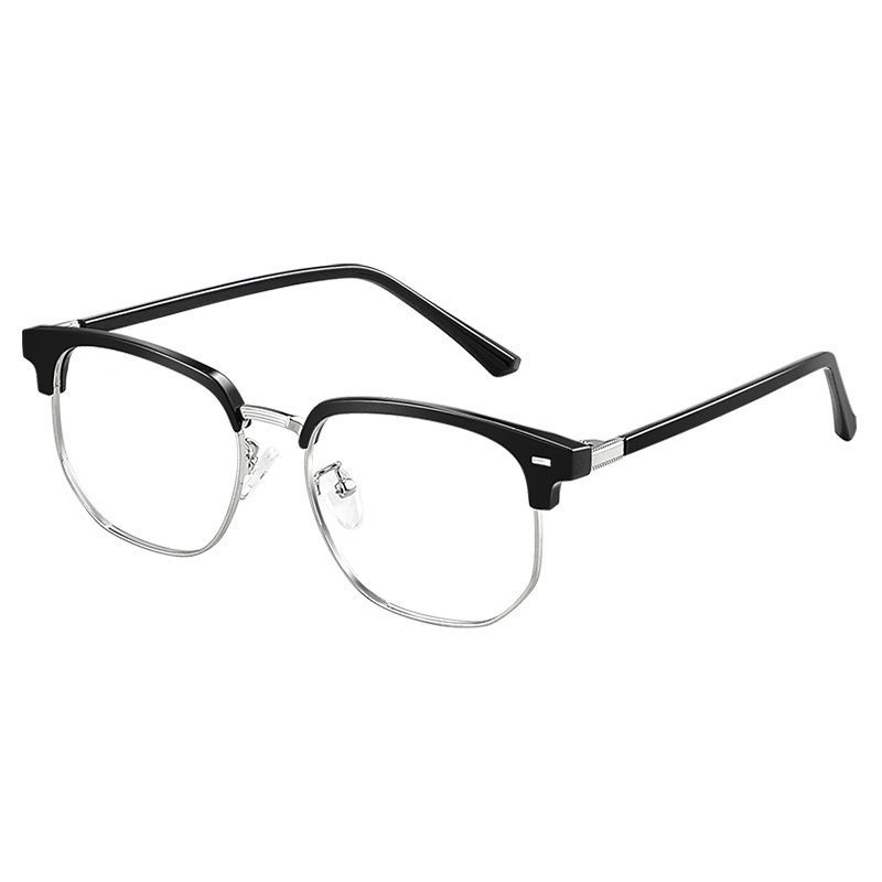 超轻半框男款潮网上近视眼镜框 德乐明定制成品光学镜