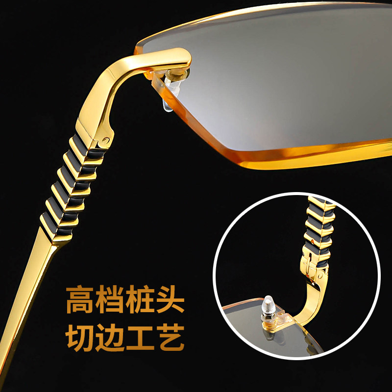 东海天然水晶男高清抗疲劳女老花镜 德乐明老花镜