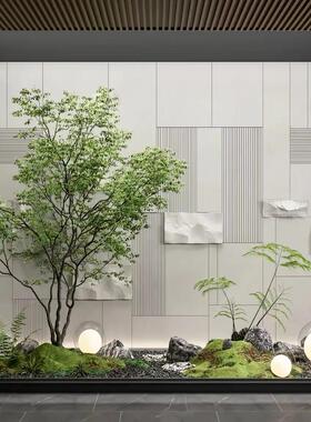 高端枫叶树真绿植室内造景楼梯橱窗装饰落地摆件北欧风生假树