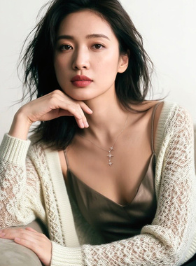 六芒星轻奢小众纯银女项链流星