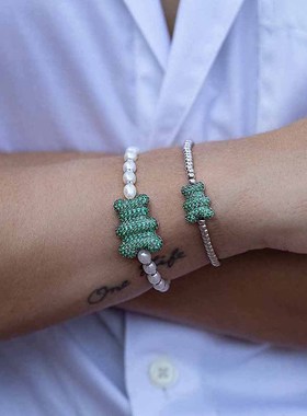 APM Monaco40周年限定小熊珍珠手链女款轻奢优雅高级饰品生日礼物