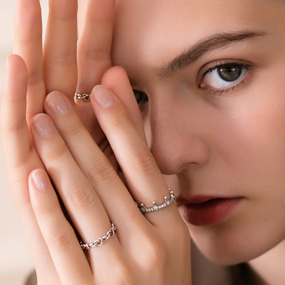 pandora潘多拉心意交织女纯银戒指 KELLYBO海外戒指/指环