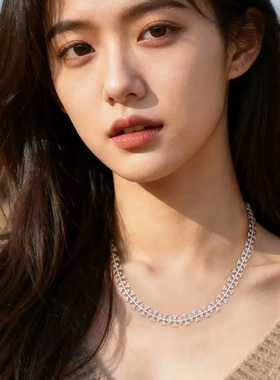 APM Monaco 密镶项圈满钻锁骨链时尚百搭气质新款送女友生日礼物