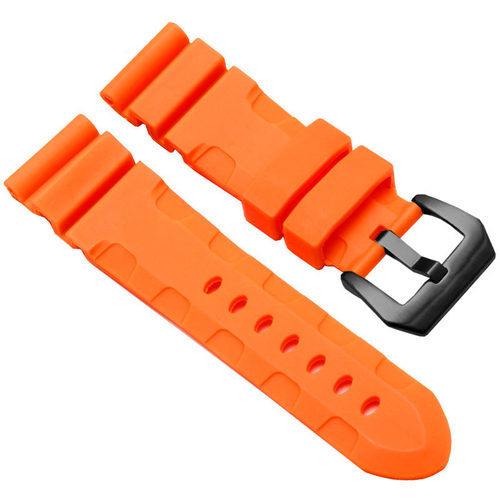 适配沛纳海橡胶手表带胖大海PAM0061 PAM111防水闪电标胶带24 26 - 图2