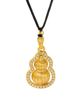新款双面满钻福禄葫芦项链金店