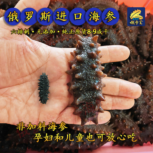 进口海参干货散装海参崴纯俄罗斯海参淡干海参礼盒刺参非鲜活即食 - 图2