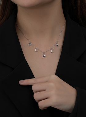 Auric925纯银锁骨叠戴项链