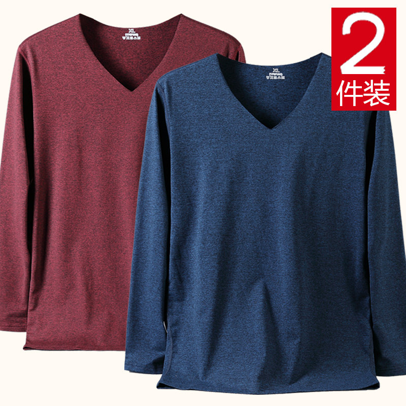 无痕长袖t恤男加绒加厚青年打底衫 蒂伦尊T恤